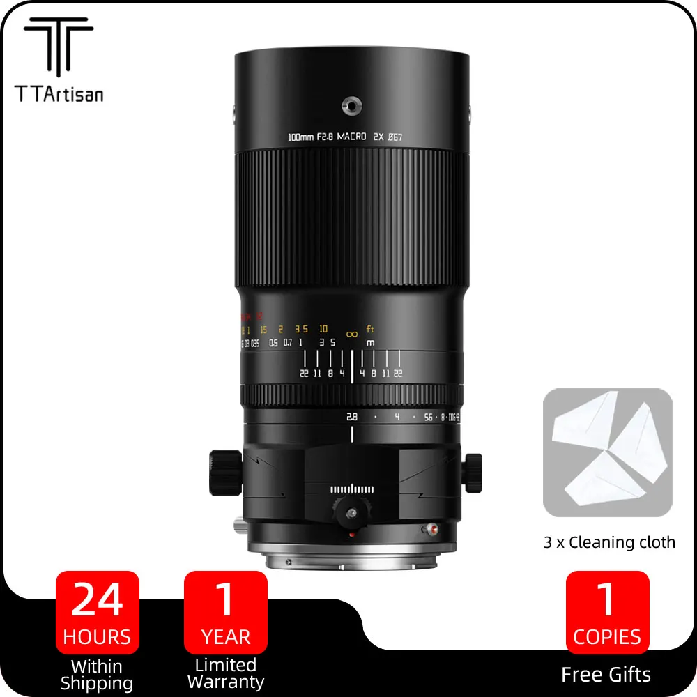 

TTartisan 100mm F2.8 Tilt Shift Macro Lens Full Frame Manual Lenses for Sony E Nikon Z Canon R RF Fujifilm Fuji X Mount Lente