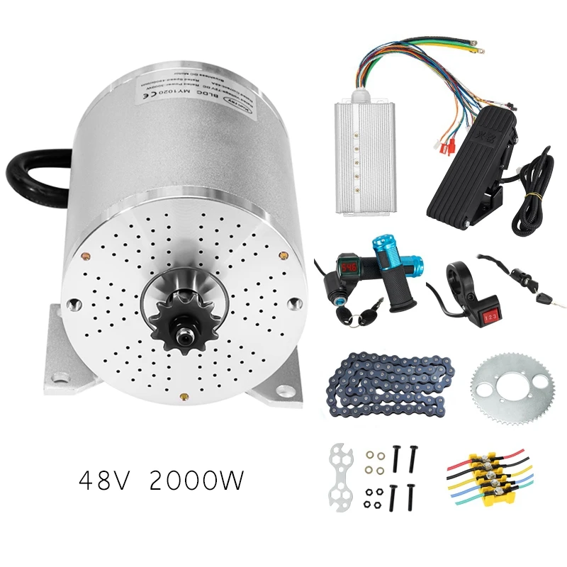 

Kunray 48V 2000W High Speed 45A Controller Electric Bicycle Engine Brushless DC Motor Kits for E-tricycle