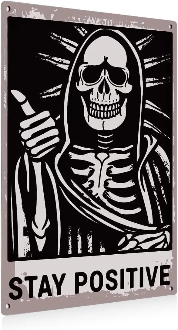lumnum plte 737 Gothc Череп Plte Sgn Скелет Декор стола nsprtonl Sty Postve Цитата Decortve Sgns Plques Retro Encou