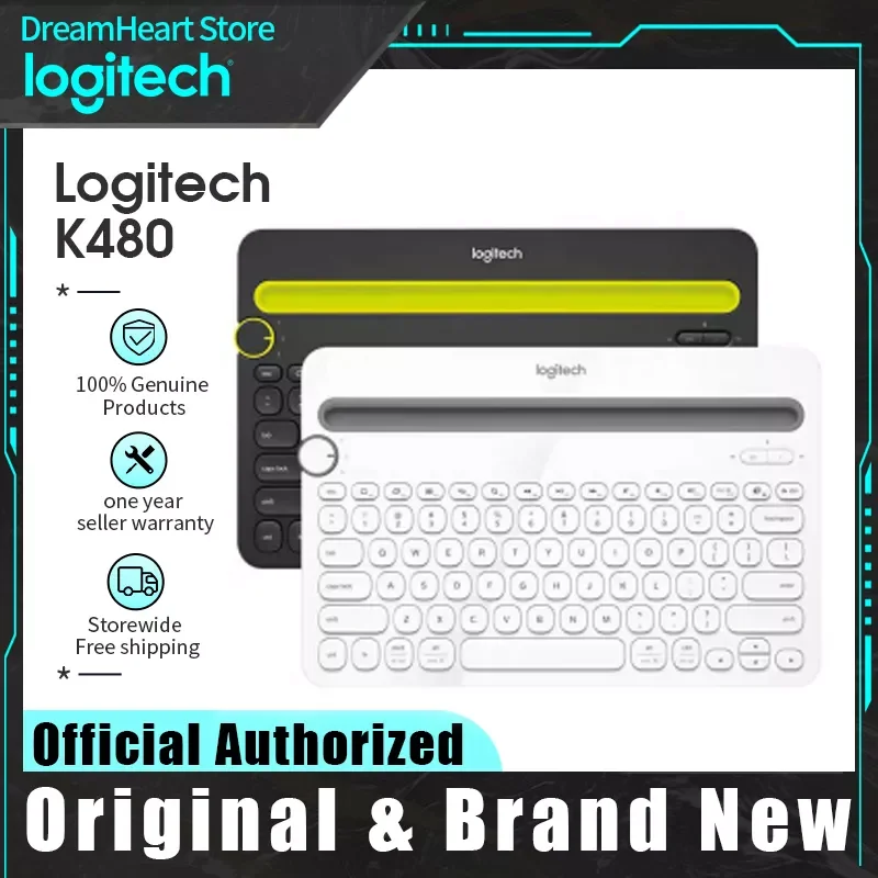 

Original K480 Wireless Bluetooth Keyboard Multi-device Convenient Slim Portable For Pc