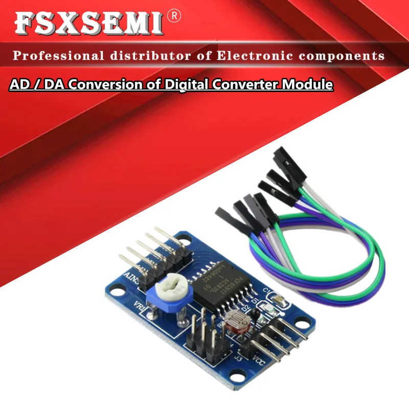 

PCF8591 PCF8591T AD / DA Conversion of to Digital /Digital-to- Converter Module Temperature Illumination