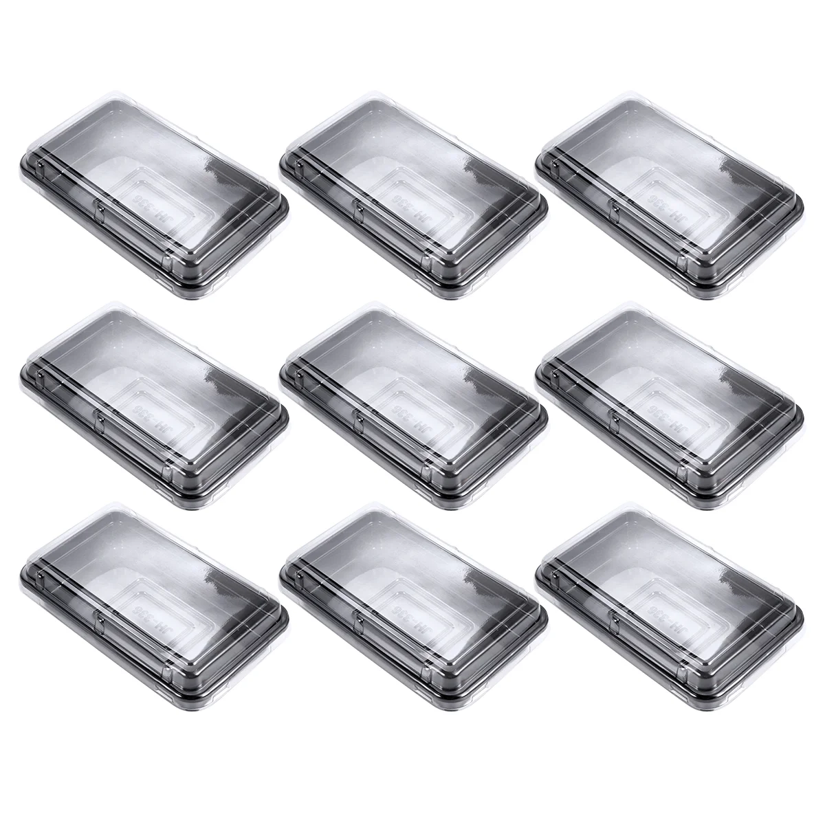 

50 PCs Rectangular Dessert Tray for Homemade Kitchen Patisserie (Black)