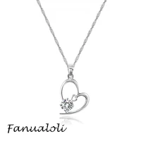 fanualoli heart diamond white purple necklace for women prom necklace luxury designer necklace angel pendant jewelry