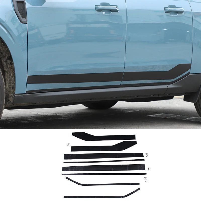 For Ford Maverick 2022 PVC Material Car Body Stripe Pull Flower Sticker Door Decoration Sticker Appearance Molding Accessories