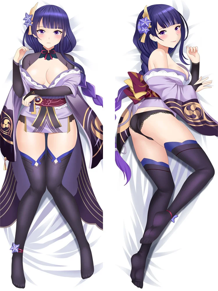 

Оригинальный чехол для подушки Genshin Impact с Аниме Dakimakura Raiden Shogun Beelzebul, подушка для самостоятельного косплея, обнимающая подушка для тела, чехол