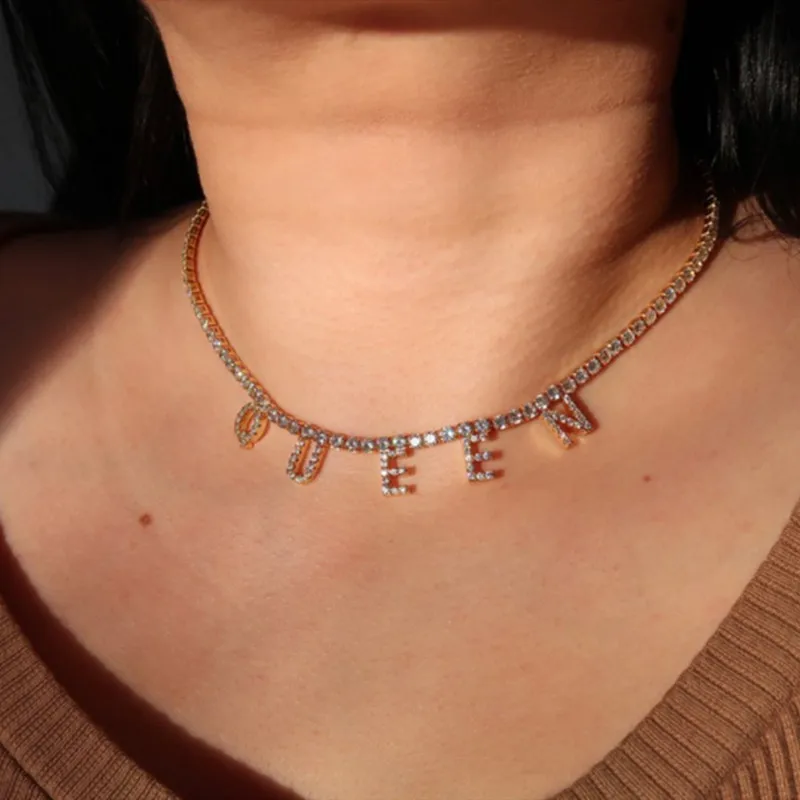 Ожерелье-чокер с надписью Initial 3 метра