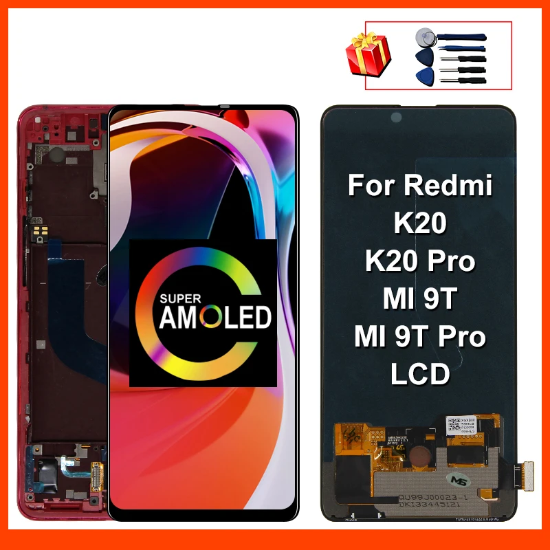 

ЖК-дисплей 6,39 дюйма AMOLED для Xiaomi Redmi K20 Pro 9T, сенсорный экран с дигитайзером в сборе, сменные детали для Xiaomi Mi 9T Pro K20 LCD