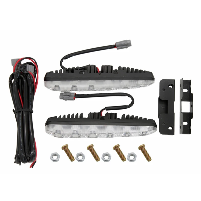 

SUNKIA Автомобильные Светодиодные ДХО 2 Шт. Универсальные Дневные Ходовые Огни Дальний/ближний Свет Алюминиевые Сигнальные Ла...