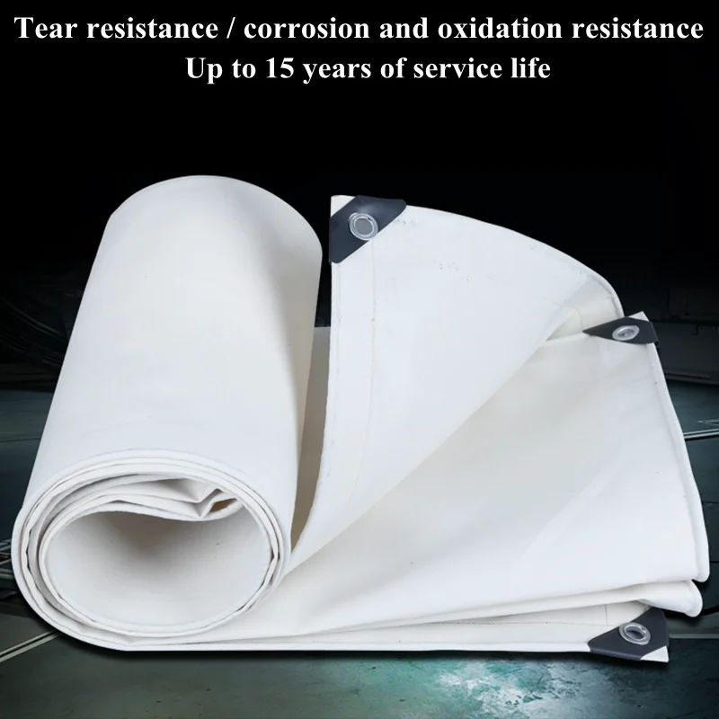 

1pc 6.2X1.5m and 1pc 6.2X2.6m Shipping to Korea White Canvas PVC Coated Rainproof Cloth