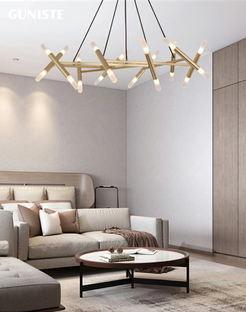 

Nordic postmodern light luxury simple creative personality simple European style living room dining room bedroom hanging lamp