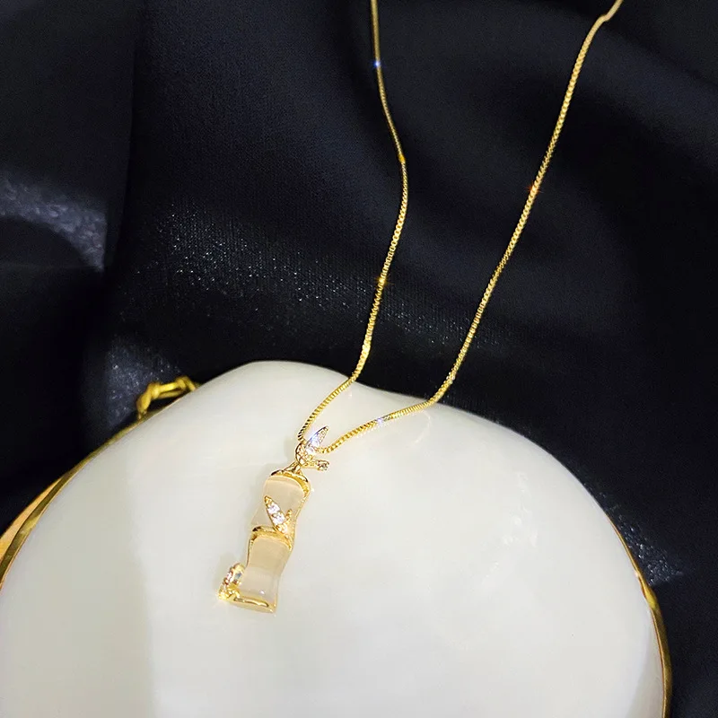 

Gold Colour Bamboo Aesthetic Choker Necklaces For Women Designer Jewelry Accessories Christmas Free Shipping GaaBou Jewellery