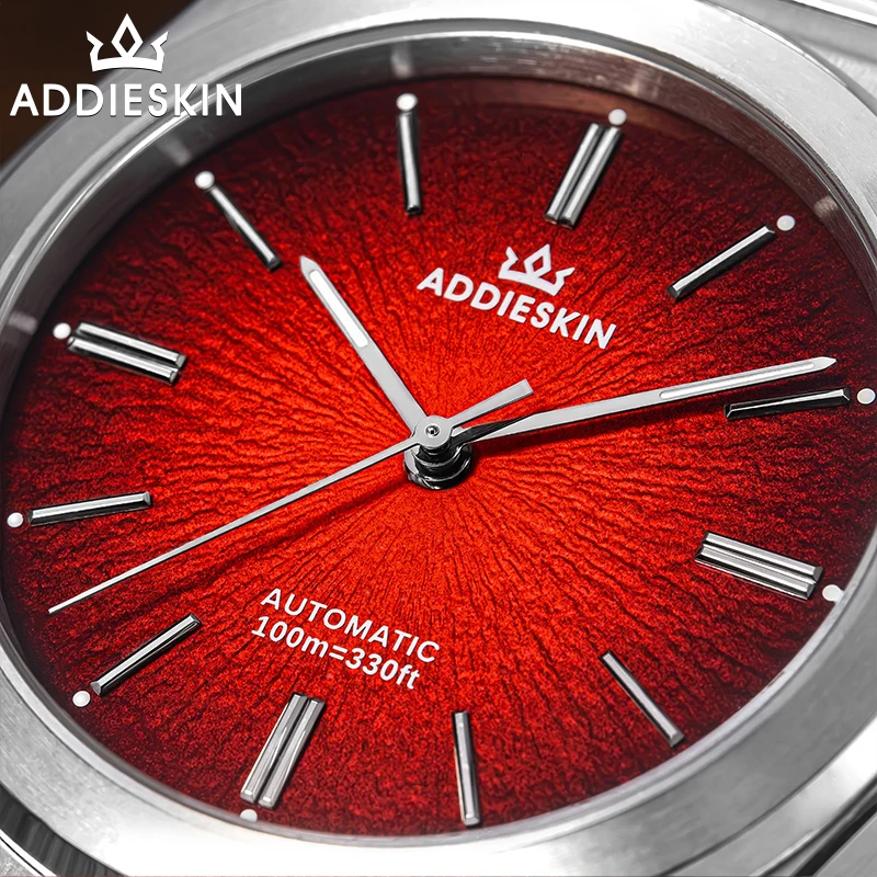 Фото Автоматические механические часы ADDIESKIN Miyota 9015 с градиентным светящимся циферблатом K001, водонепроницаемые до 100 м, с сапфировым стеклом, для дайвинга №3