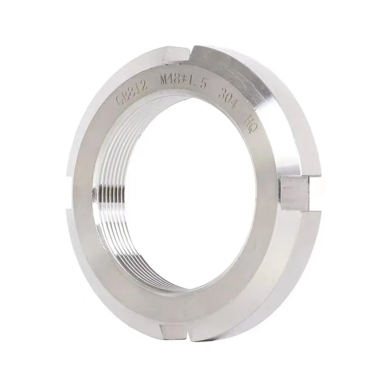 1 шт. GB812 304 круглая гайка из нержавеющей стали четыре слота для гаечного ключа