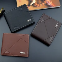 mens wallet short leather passport cover business causal cash credit card holder slim solid billfold wallet coin purse for men