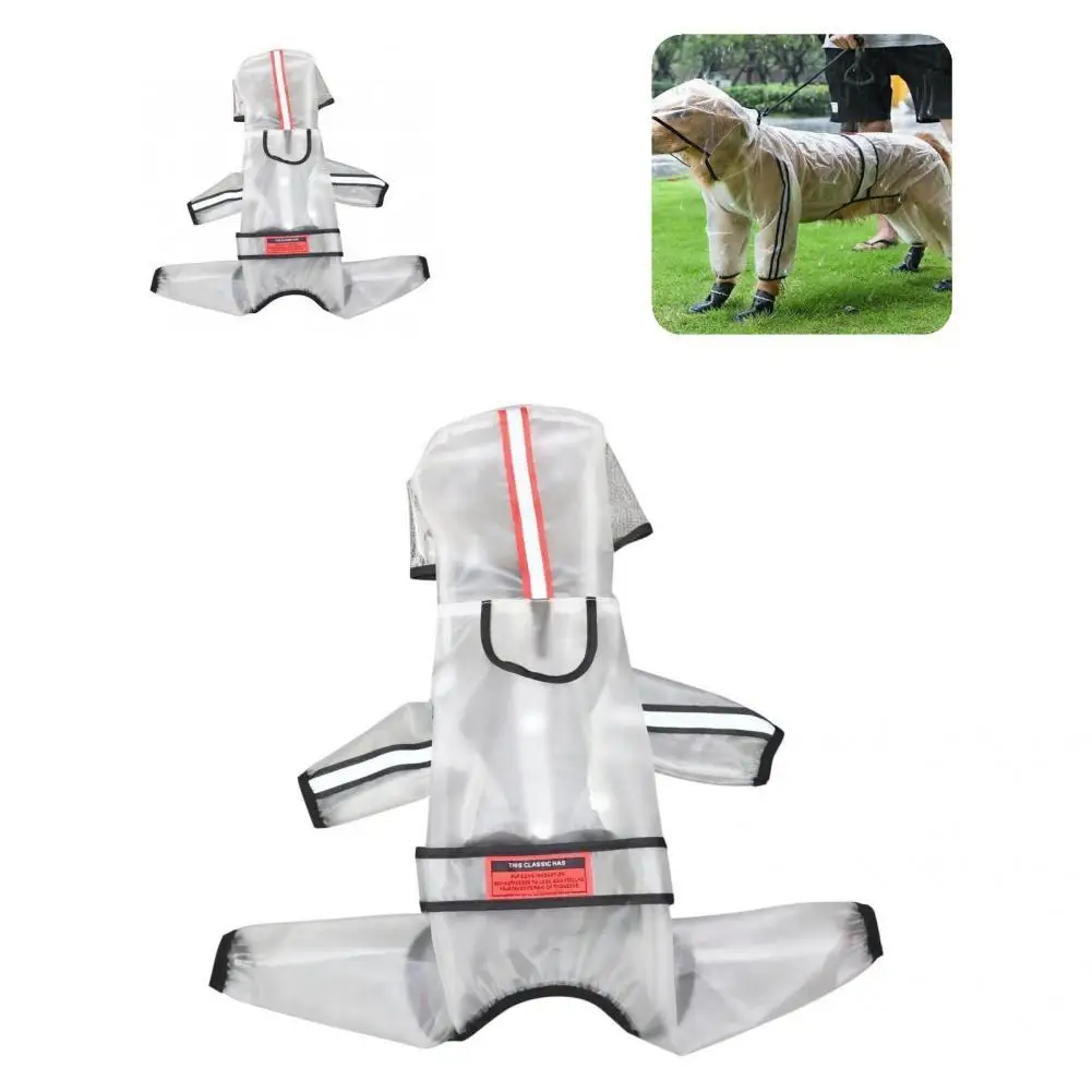 

Наряд для уютной собаки с четырьмя ногами, дождевая одежда, светоотражающий дизайн для маленьких и больших собак