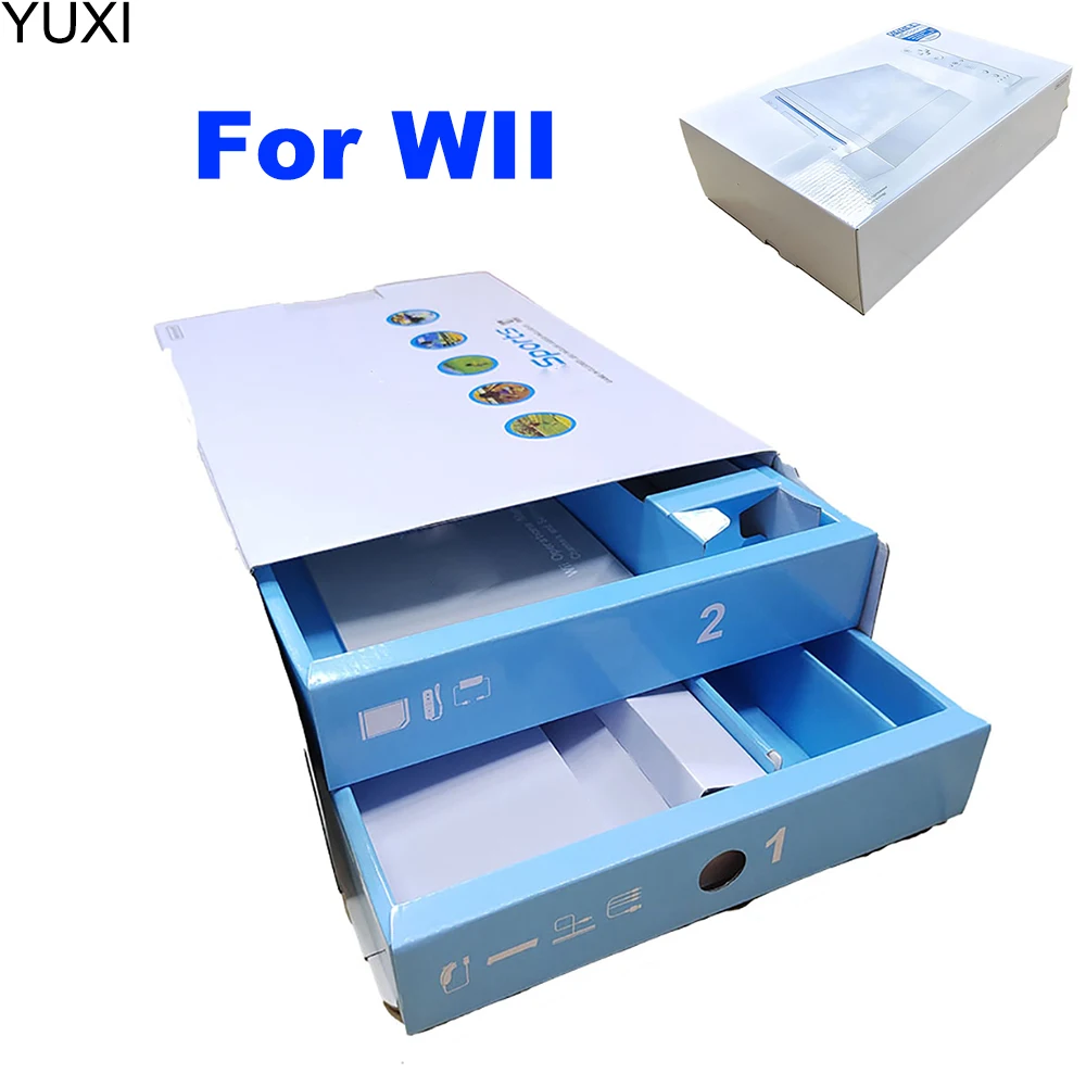 

YUXI 1Set For Wii Game Console New Packing Box Carton for WII New Packaging Protect Box