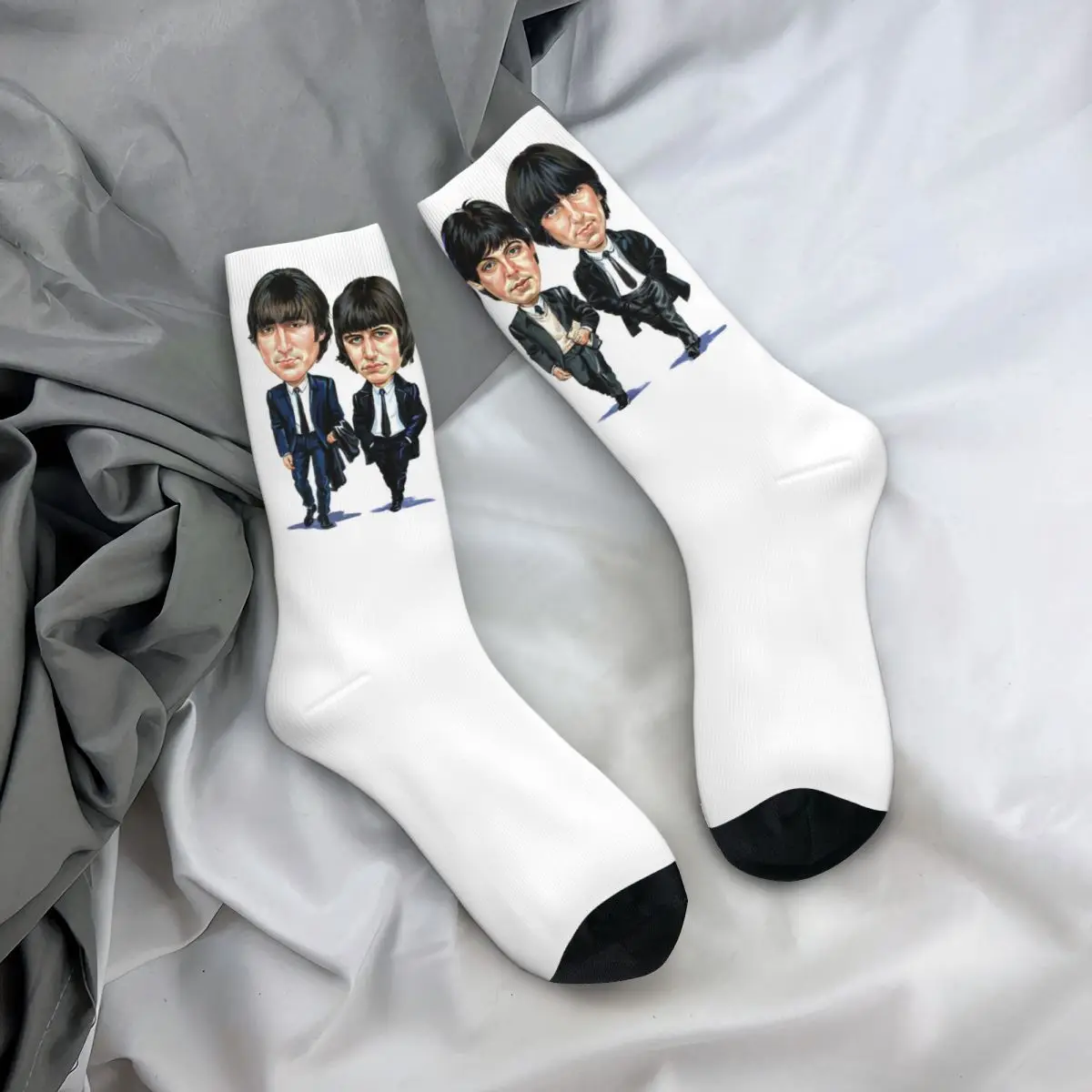 Зимние теплые мужские и женские носки Crazy Design The B-Beatle нескользящие спортивные