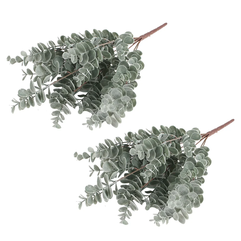 

Eucalyptus Fake Leaf Artificial Stems Stem Decor Greenery Faux Branch Boxwood Pick Leaves Real Branches Bouquet Layout Bundle