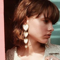 new female heart dangle earring for women bohemian fashion jewelry accessories