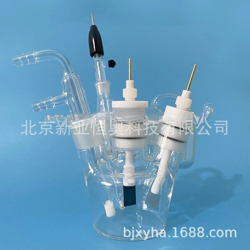 

Five-port sealed electrolytic cell Double water bath The reaction tank for electrochemical analysis can be equipped with three