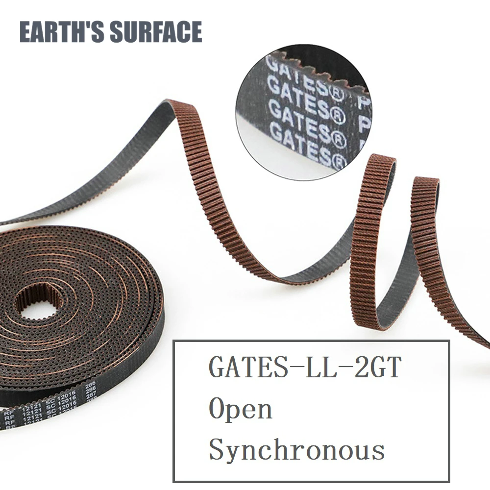 

ES-3D Printer Parts GATES-LL-2GT Open Synchronous Belt High Quality Timing Belt RF Width 6/9mm Rubber Low Dust For 3D Printer