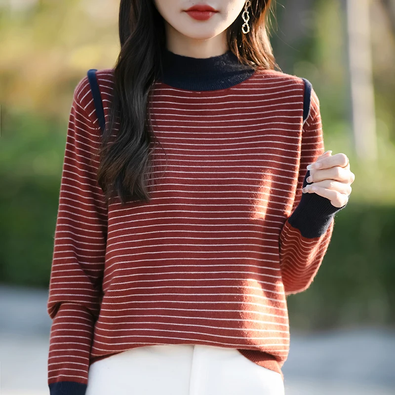 Женский вязаный топ из 100% мериносовой шерсти осень/зима новая толстовка с