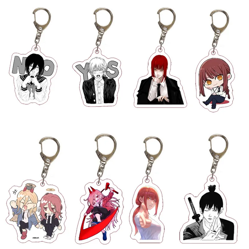 

Anime Chainsaw Man Denji Cosplay Key Chians Acrylic Cute Figure Makima Power Keyrings Kawaii Bags Keychain Fans Colleciton Gift