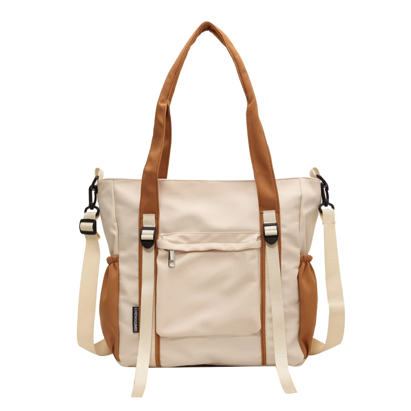 Японские и корейские холщовые сумки через плечо для женщин вместительные