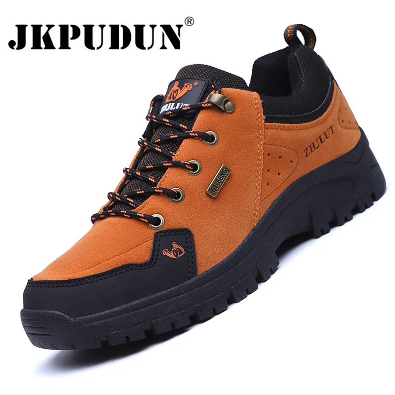 

Winter Unisex Hiking Shoes Climbing Men Athletic Sport Shoes Outdoor Sneakers Cow Suede Waterproof Men Trekking Mountain Shoes