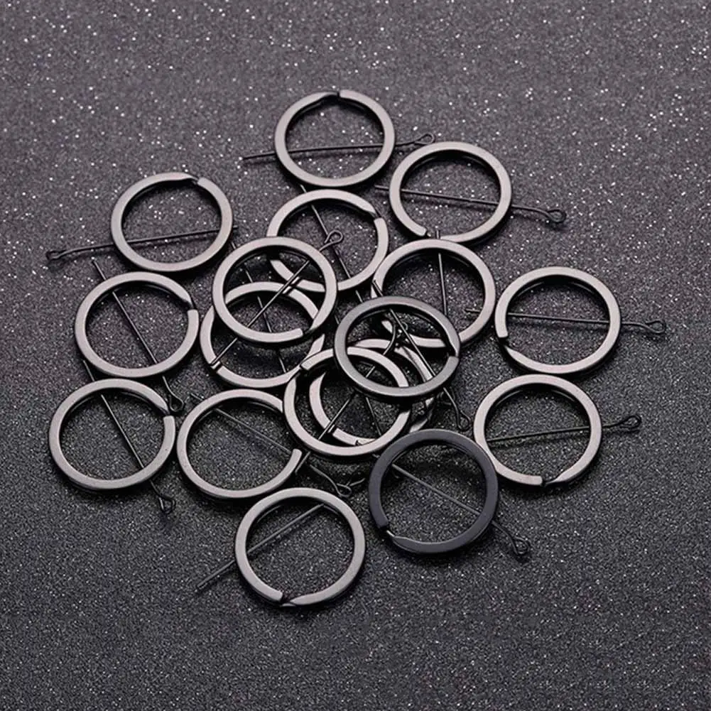 

10pcs/lot EDC Key Ring Black Key Chain Split Ring Key Chains For Bag Key Chain Diy Jewelry Making Key Chain Key Rings 1.8X25mm
