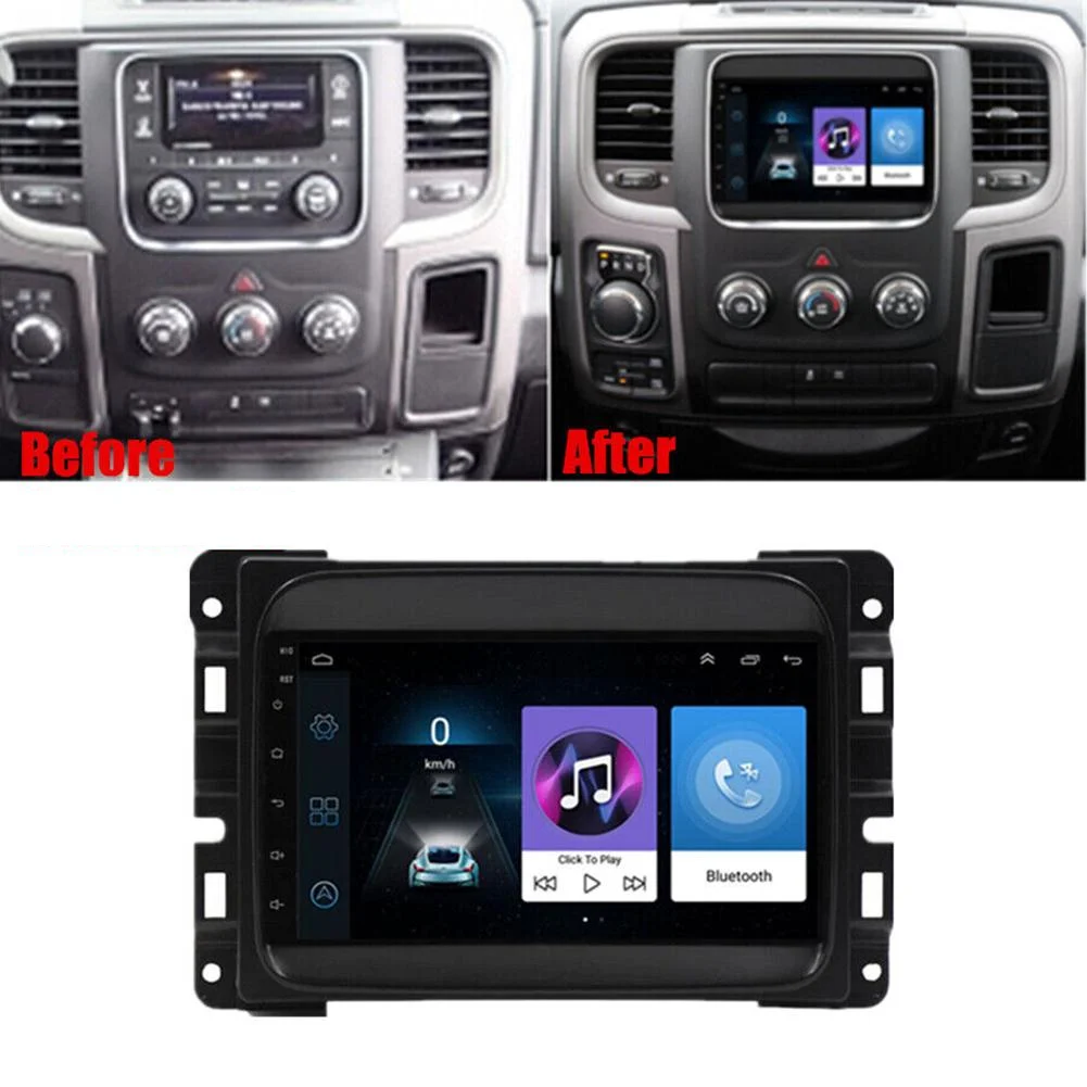 

1pc Car Radio Stereo With Frame For Dodge RAM 12-17 For Jeep Compass 17-20 Stereo Radio 7" 11.0 Head Unit Navigation Wifi
