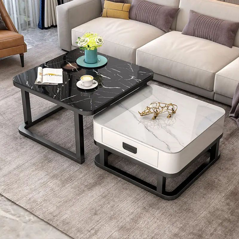 

Balcony Coffee Table Cabinet Combination Modern Minimalist Living Room Glass Table home Small Apartment Tempered furniture WW50
