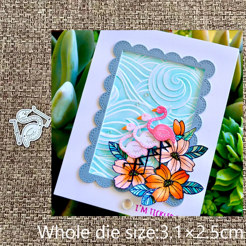 

Металлический трафарет XLDesign, пресс-формы, украшение в виде фламинго, высечки для альбома, бумаги, тиснения