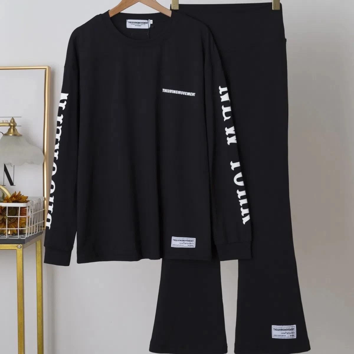 

Womens 2 Piece Sets Sportswear 2023 Women Tracksuit Two Piece Set Casual Sport Suit FemaleBell bottoms