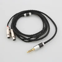 16 core 7n occ black braided earphone cable for audeze lcd 3 lcd 2 lcd x lcd xc lcd 4z lcd mx4 lcd gx