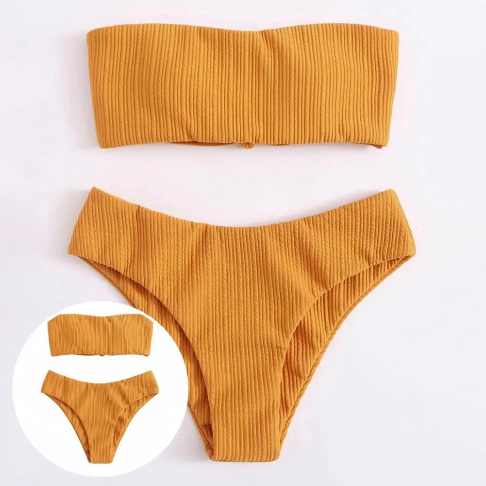 

1 Set Chic Swimwear Kit Quick-drying 2 Colors Bathing Suit Fiery Passion Women Swimwear Set