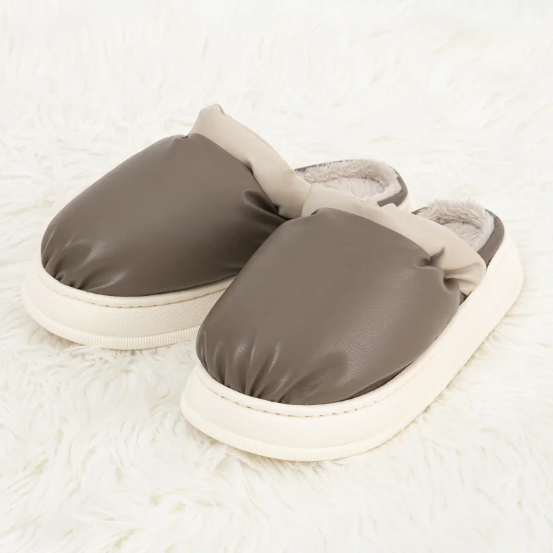 Home Unisex Thick Platform Footwear Famale Couples Warm Cott