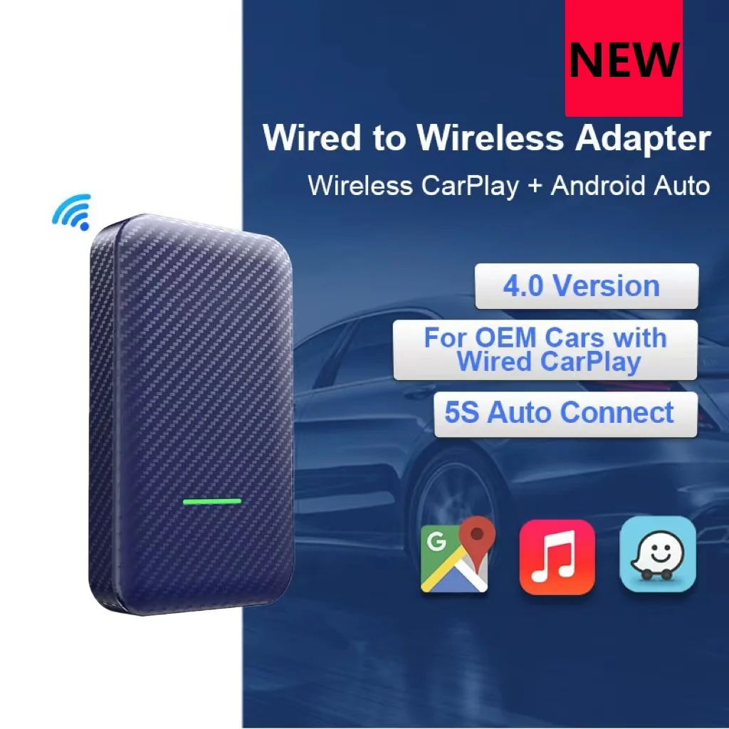 

Wireless Carplay Ai Box Sans Fil Android Auto Adapter Bluetooth Streaming Dongle Para Carro USB Car Play Multimedia Inalambrico