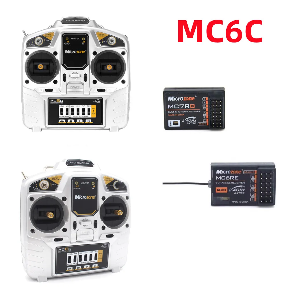 MicroZone MC6C 2,4G 6CH Радиоконтроллер с 2,4G MC6RE MC7RB приемник для фотолодки