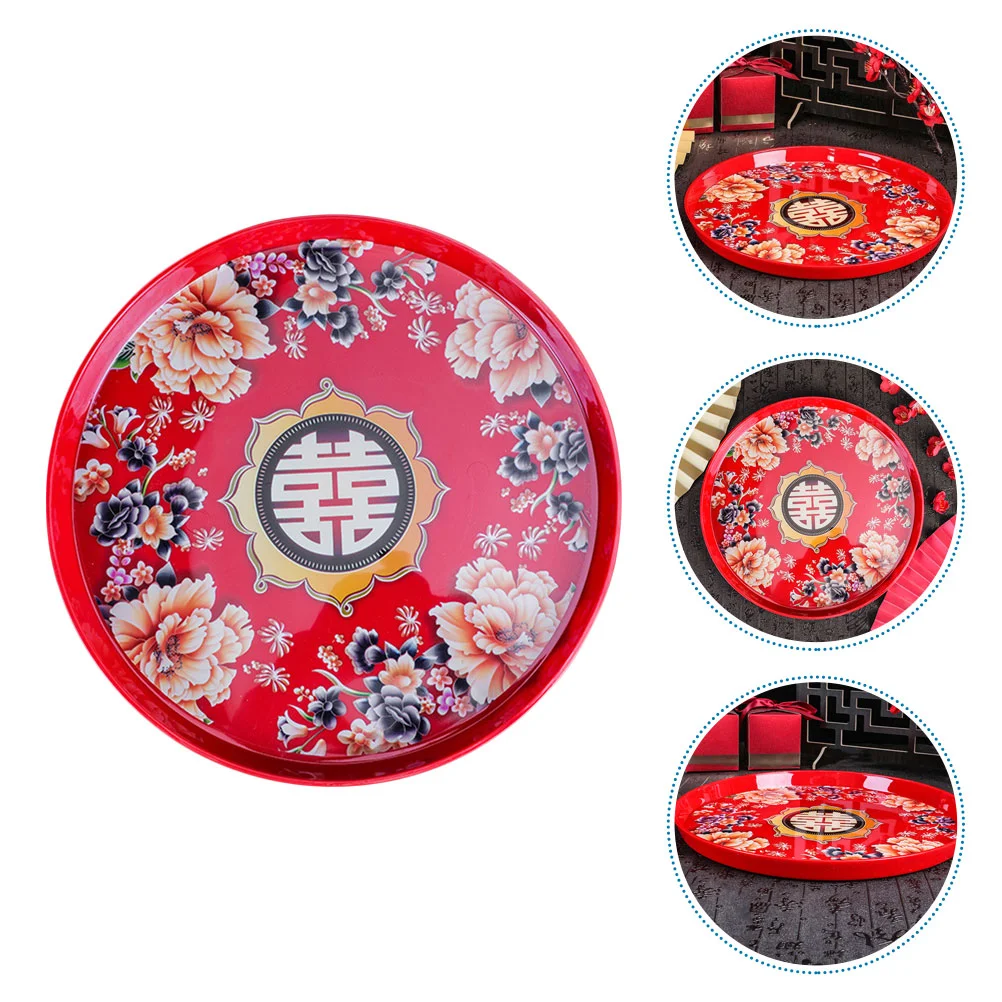 

Tray Serving Chinese Wedding Candy Appetizer Plate Platter Dish Plates Snack Tea Coffee Trays Nut New Year Bread Basket Fruit