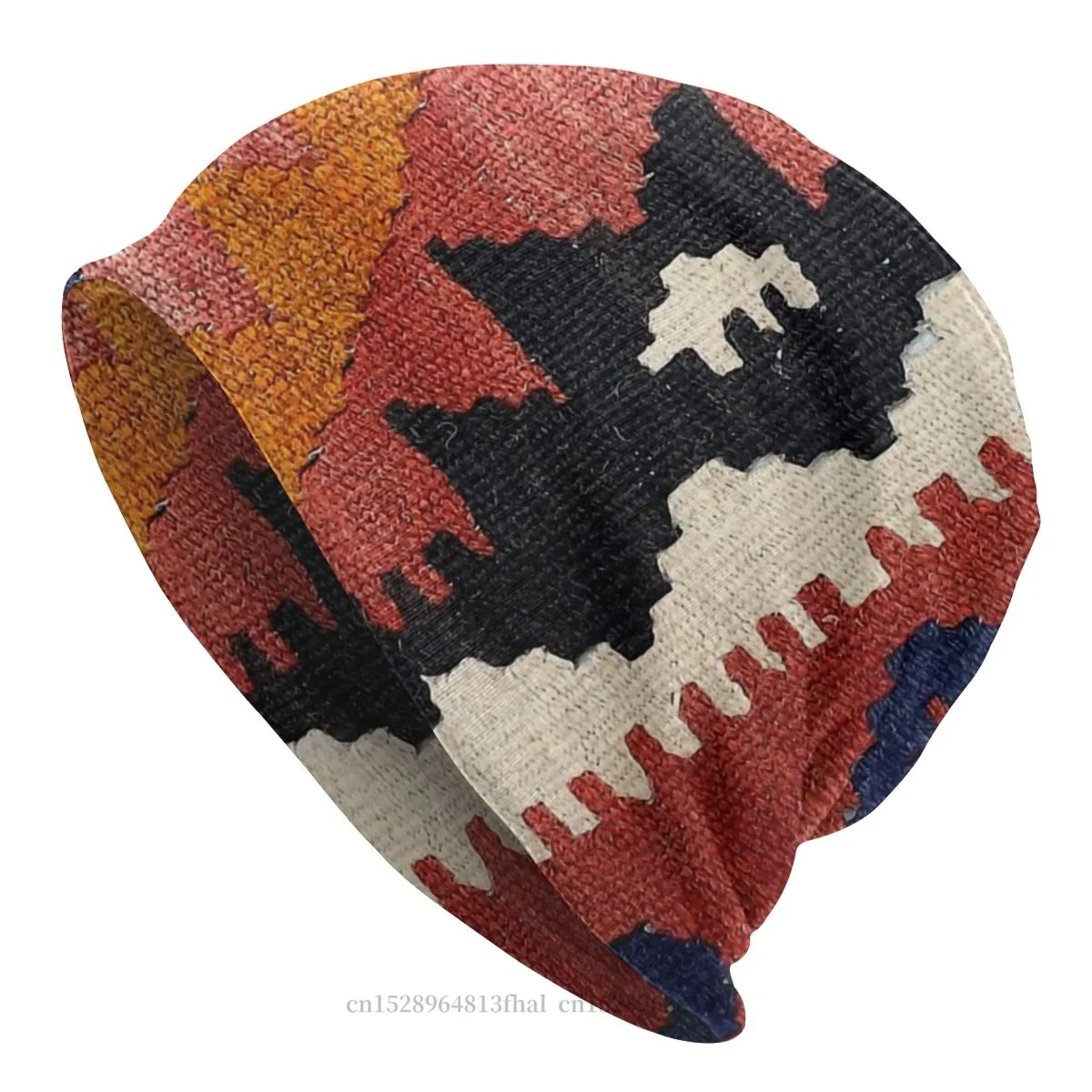 

Bohemia Style Outdoor Hats Decorative Kilim Navaho Weave Thin Hat Bonnet Special Skullies Beanies Caps Men Women's Earmuffs