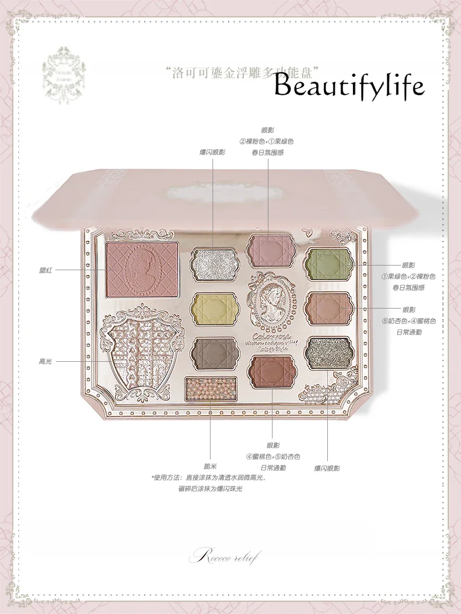 Простые Зеленые тени для век изысканные атмосферные Румяна хайлайтера