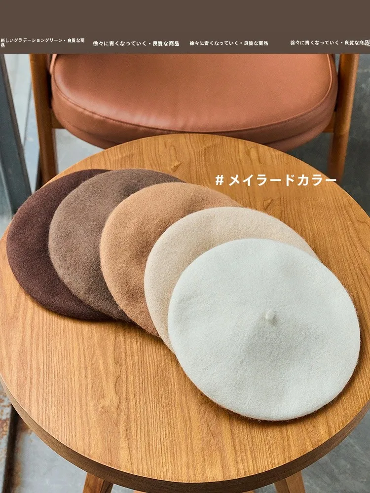 Самоудерживание! Однотонный флисовый берет женский осенне-зимний универсальный