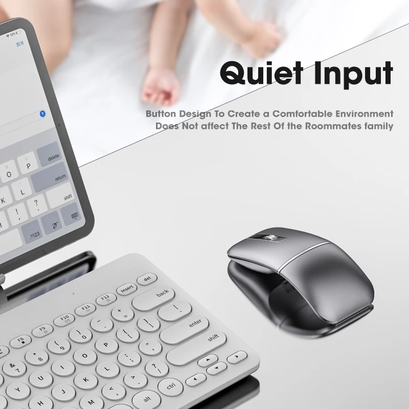 Беспроводная Bluetooth-мышь 1600 DPI Регулируемая оптическая эргономичная компьютерная
