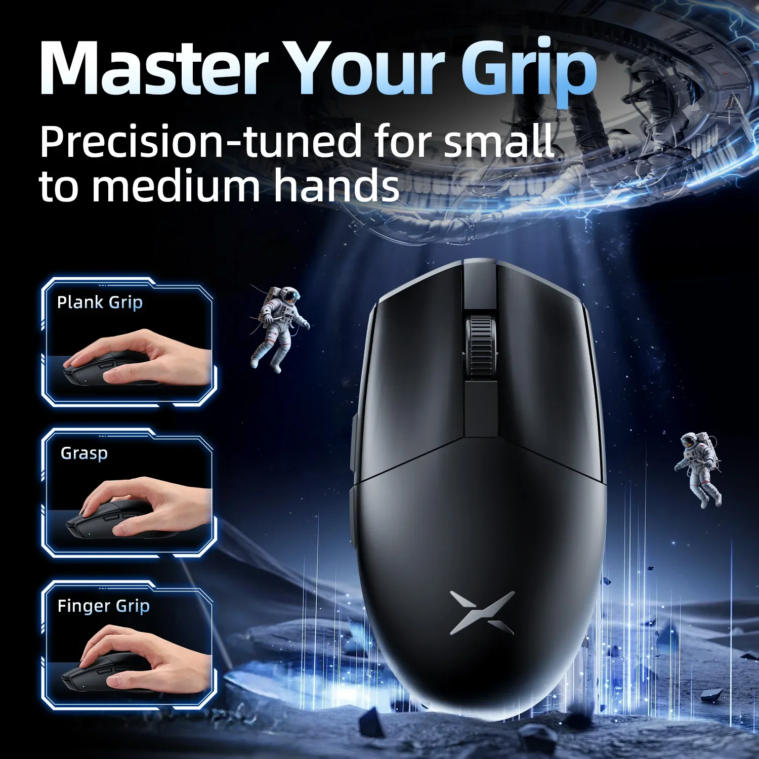 Беспроводная игровая мышь Delux M200, 24000DPI, PAW3311, 2,4 ГГц + Bluetooth + проводное подключение, перезаряжаемая, 500 мАч, сверхлегкая, 56,4 г (art.: 3920daad05237) - 3920daad05237