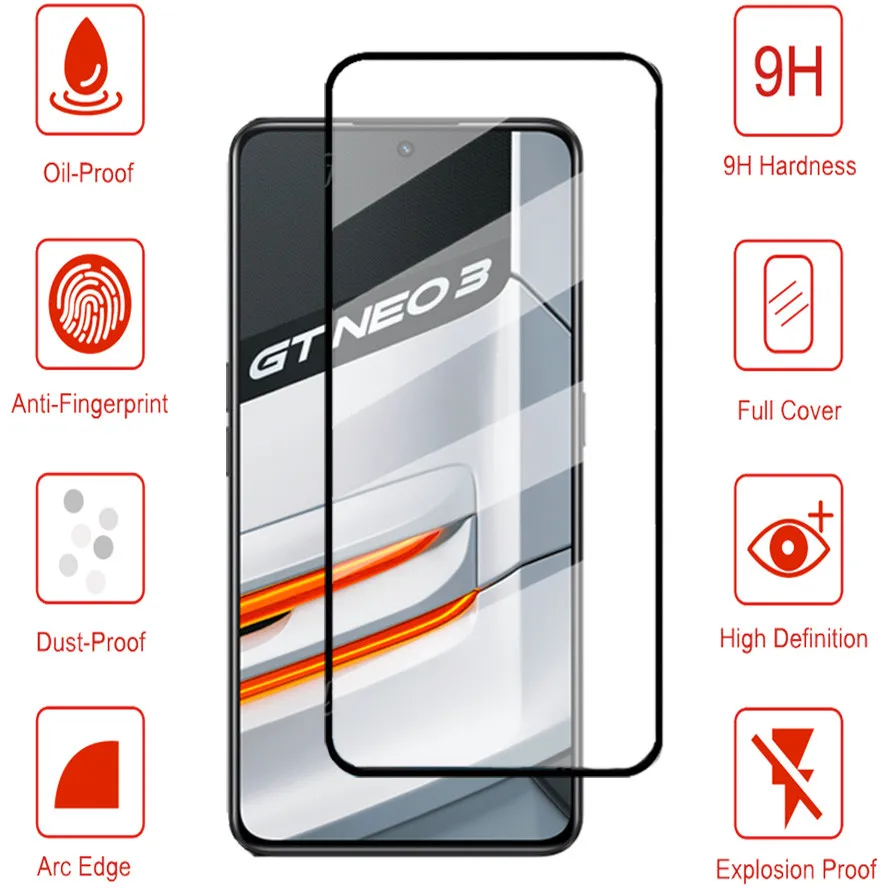 2~5Pcs Glass Realme GT Neo 3 Glass For Realme GT 2 Pro Screen Protector Realme GT Neo 3T 2 2T 7 8 8i 9 Film Realmi GT Neo3 Glass