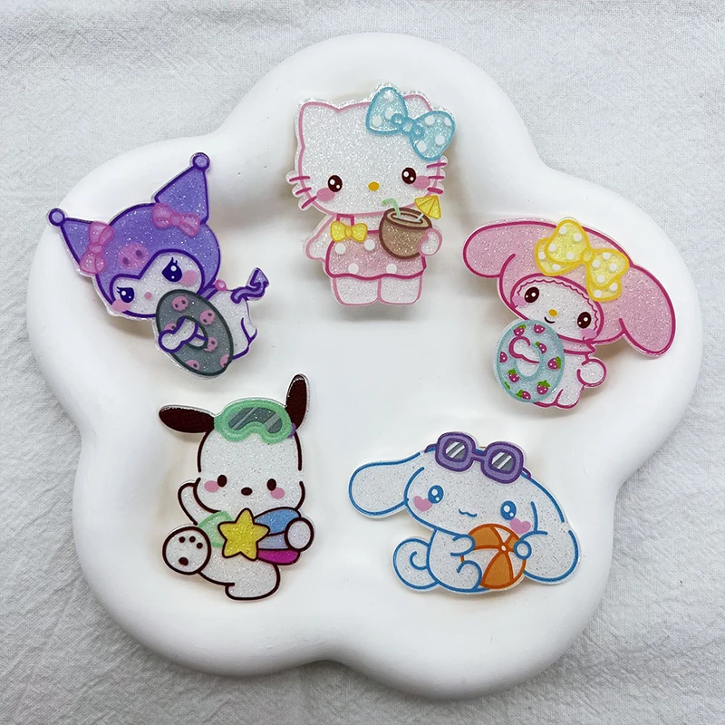 

Японская кавайная летняя челка для серфинга, утконос, зажим Kuromi Melody, Мультяшные свежие и милые челки для девочек, аксессуары для волос, подар...