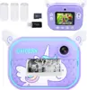 Instant Print Kids Camera 1080P Rechargeable Kids Camera for Girls Video Camera with 32G SD Card for 6-12 Years Old Birt Child 1