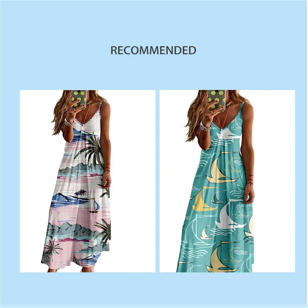 Длинное платье В Гавайском пляжном стиле темпераментное женское красивое и