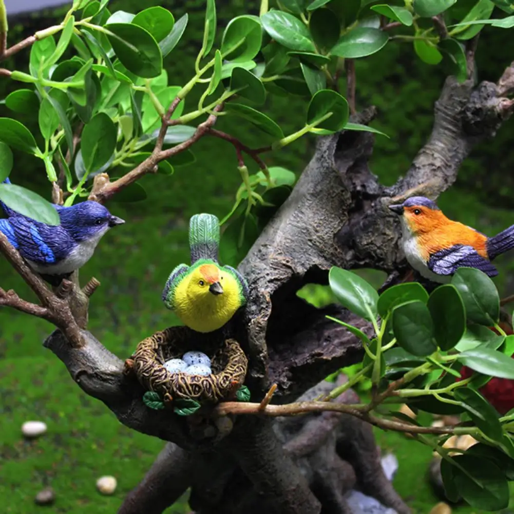 

Landscape Decor Beautifying Lovely Educational Toys Showcase Bird Nest Tree Sculpture Tree Sculpture for Courtyard